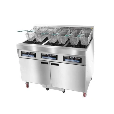 3 Pot 6 Basket Commercial Deep Fryers