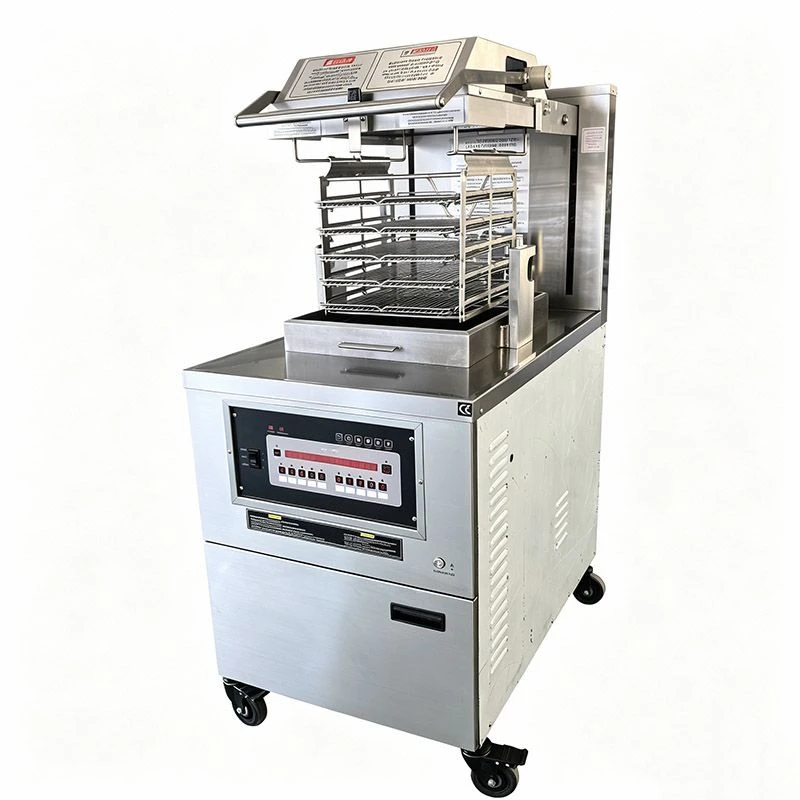 Auto Lift 8-Head Gas Chicken Pressure Fryer (1)~1(001)