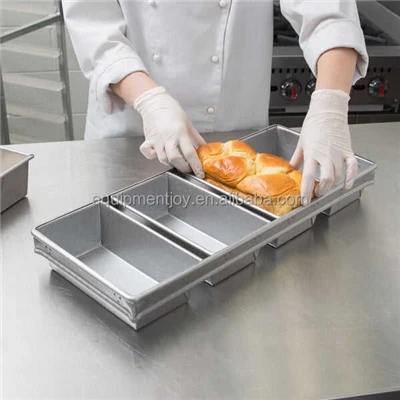 Strap Glazed Aluminized Steel Bread Loaf Pan 14 Oz Loaf Bun Toast Tray 4 in 1 Pan