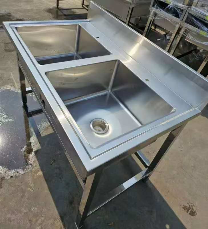 Double Sink With Drain Board factory